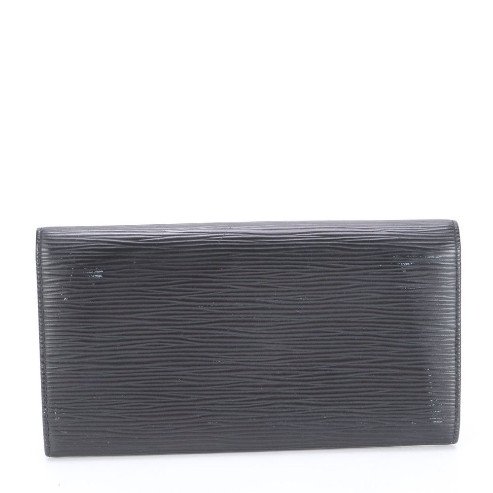 【美品】ルイヴィトン　エピ 三つ折り ウォレット ノワール 黒 美品】ルイヴィトン エピ 三つ折り ウォレット ノワール 黒