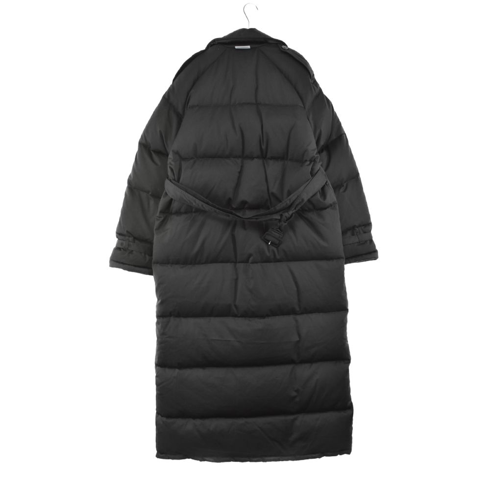 vêtements ブラックロングコート セネア CENEA CENEA ウエストシェイプツイードロングコート