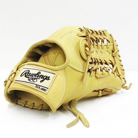 美品 Rawlings ローリングス 軟式 右投げ 外野手用 ベージュ 12 1/2 INCH GR3R9B88 Z0051-0206