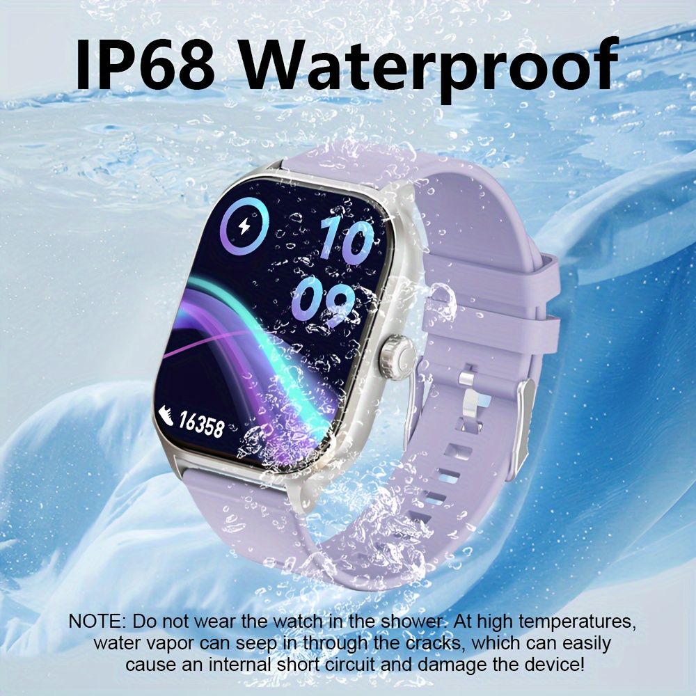 【LAXASFIT】5.11cmフルタッチスクリーンスマートウォッチ - IP68防水 ワイヤレス5.3 通話＆テキストアラート付きフィットネストラッカー 100以上のスポーツモード USB充電 Android/iPhone対応 - 男女兼用のスリークデザイ