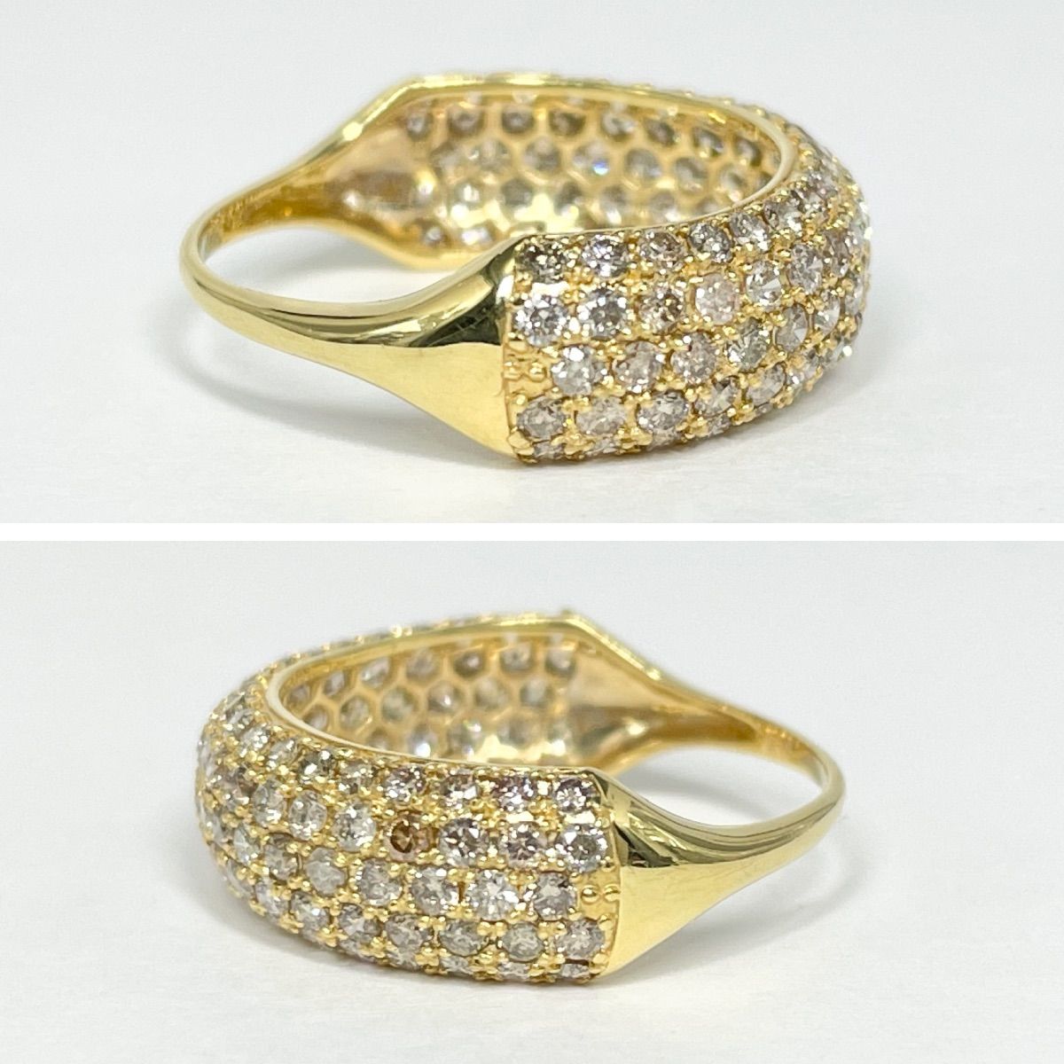 K18 天然ダイヤモンド 1.50ct パヴェリング - メルカリ 