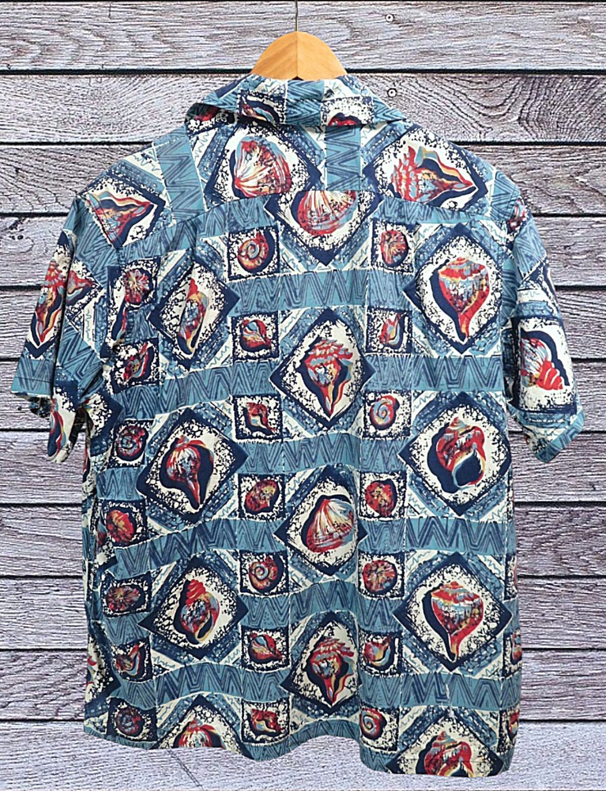 【安心の正規品】 ✅️MADE IN USA Catalina カタリナ 50s-60s ビンテージ アロハシャツ シェル柄 貝殻 オープンカラー 半袖シャツ コットンアロハ アメリカ製