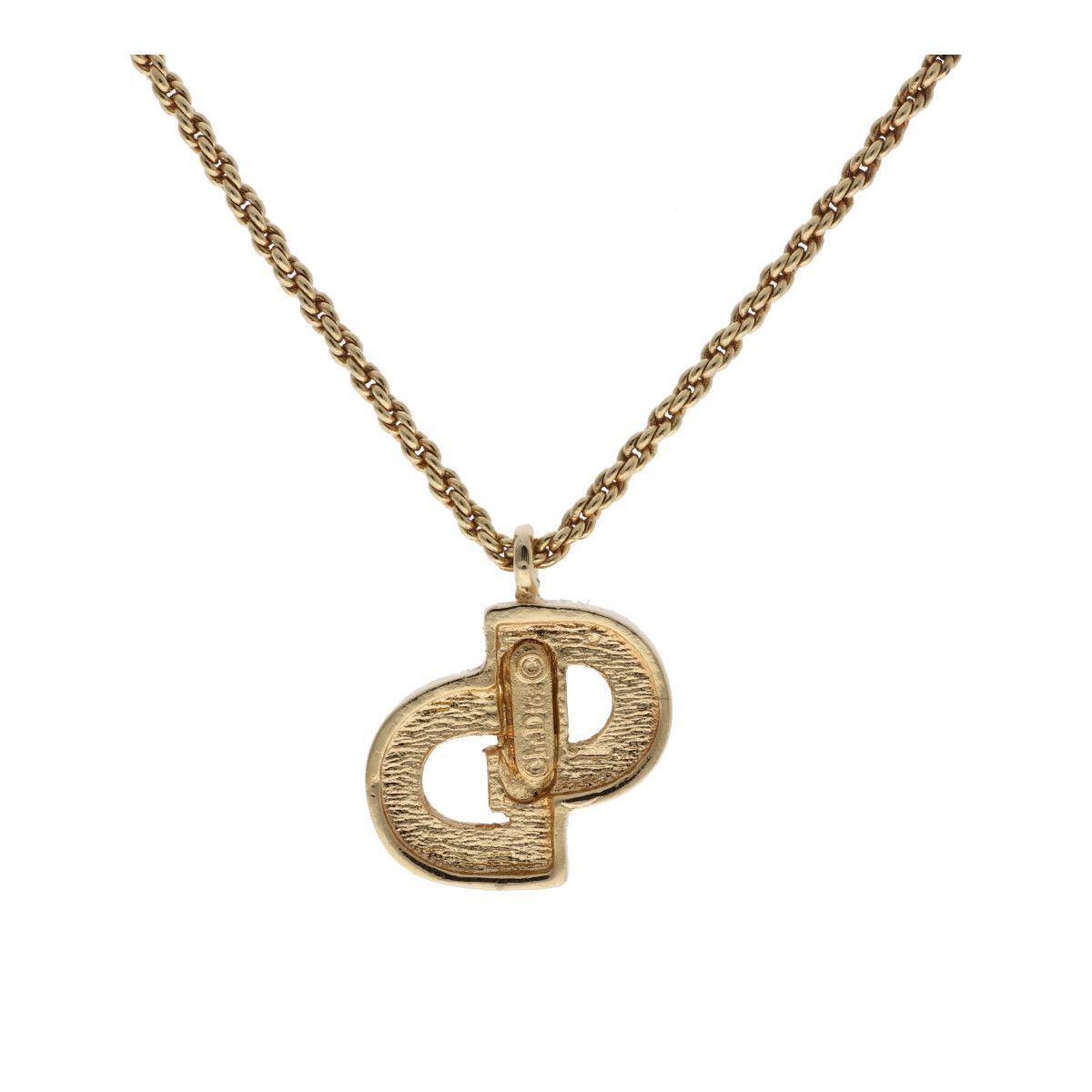 N248-329 クリスチャン ディオール ラインストーン ネックレス