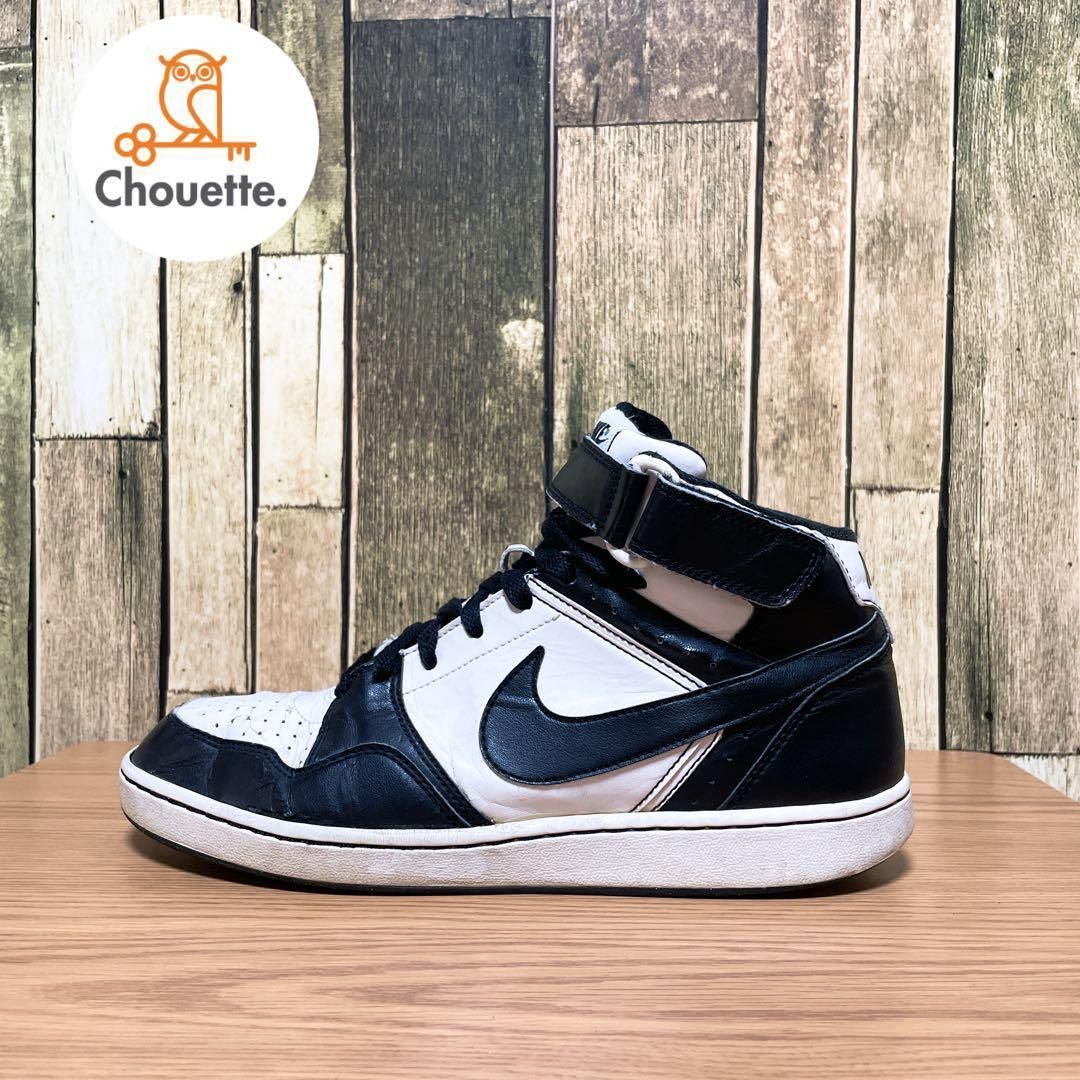 大人気モデル》ナイキ NIKE 黒☆ハイカットスニーカー 刺繍ロゴ