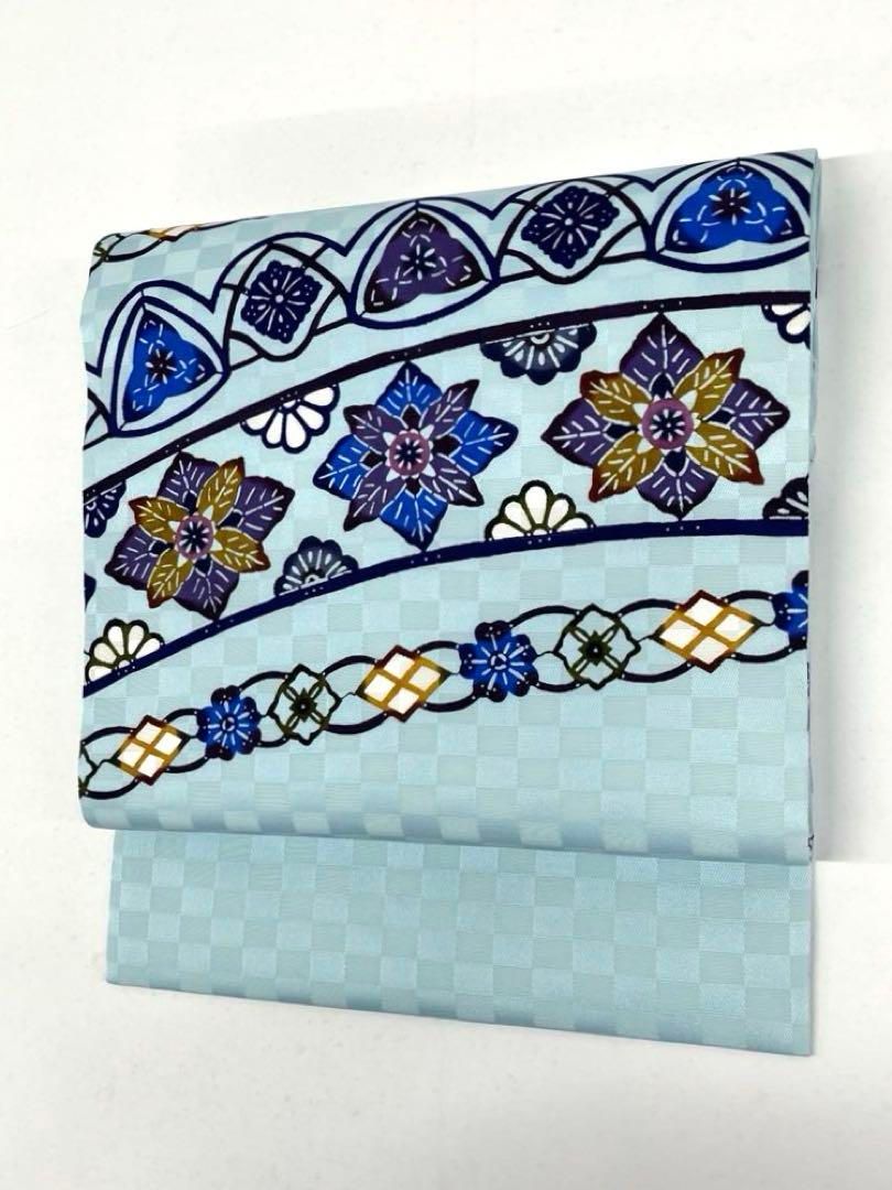 専用帯2132●沖縄県指定無形文化財 本場琉球紅型 高級正絹名古屋仕立て名古屋帯 専用帯2132○沖縄県指定無形文化財 本場琉球紅型 高級正絹名古屋