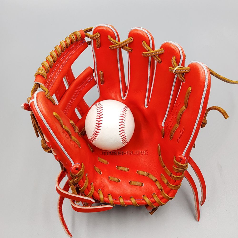 新古品 (高校野球対応)】 ジュンケイ 硬式グローブ / 内野手用