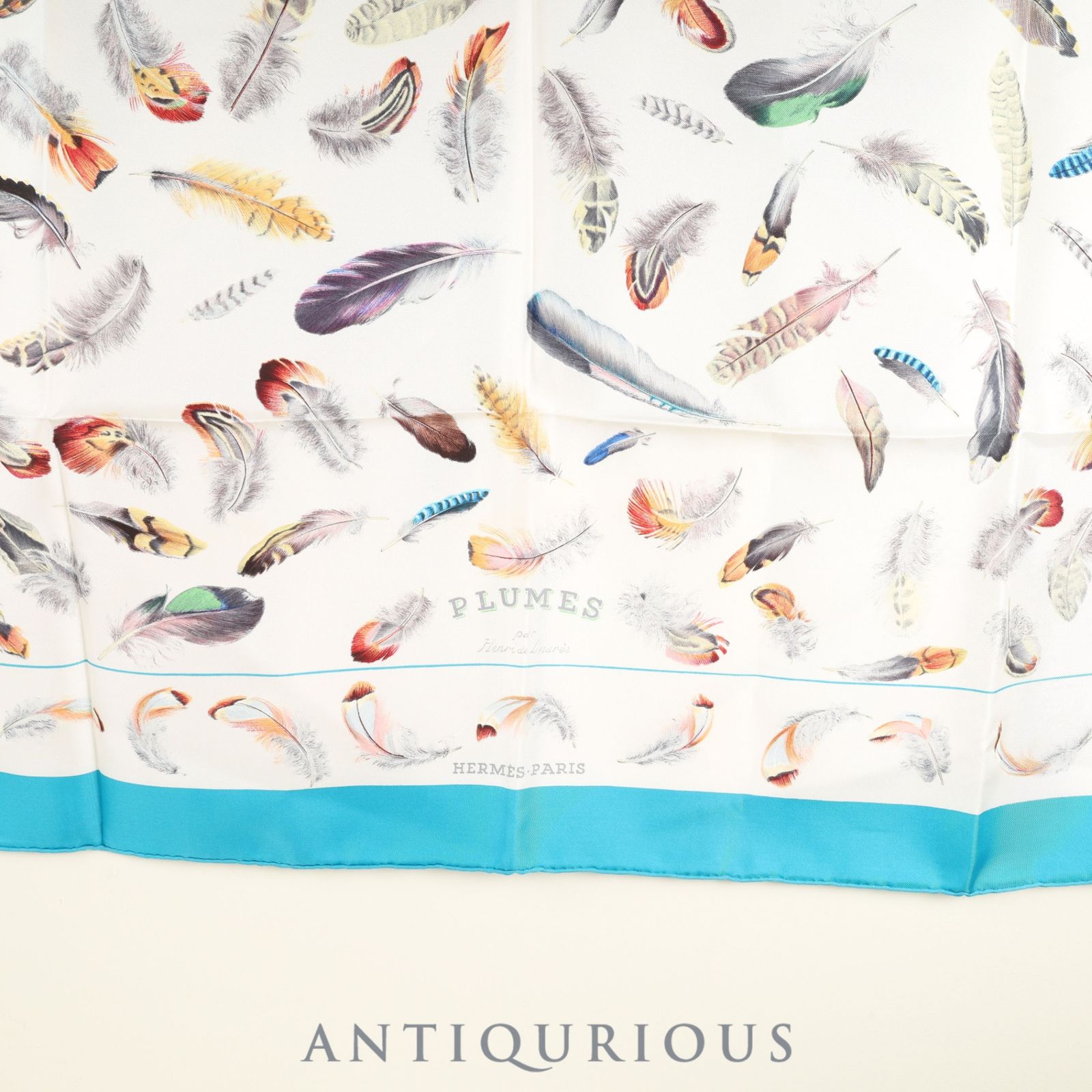 エルメス スカーフ カレ90 羽根 SILK100% - メルカリ