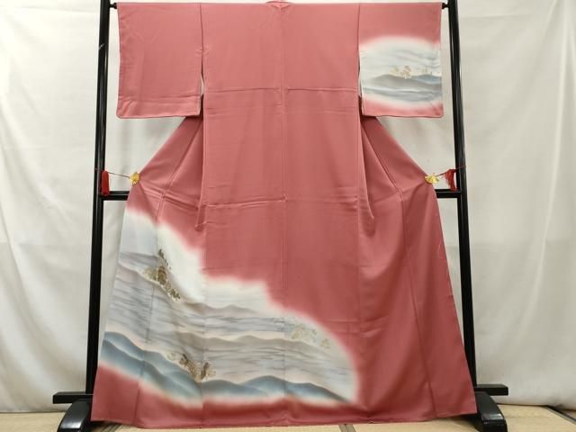 平和屋着物○訪問着 作家物 遠山風景文 金彩 正絹 逸品 CAAQ9475th