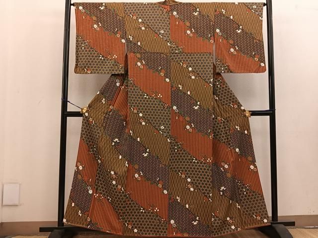 平和屋着物○上質な小紋 鹿の子文 正絹 逸品 AAAZ1777ph