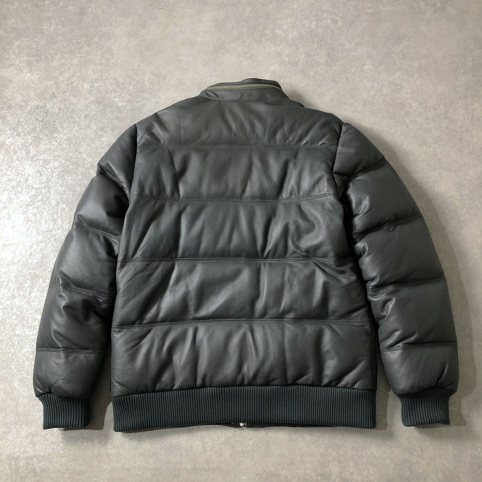 Supreme 2way レザー ダウン ジャケット ブルゾン 本革 シュプリーム 