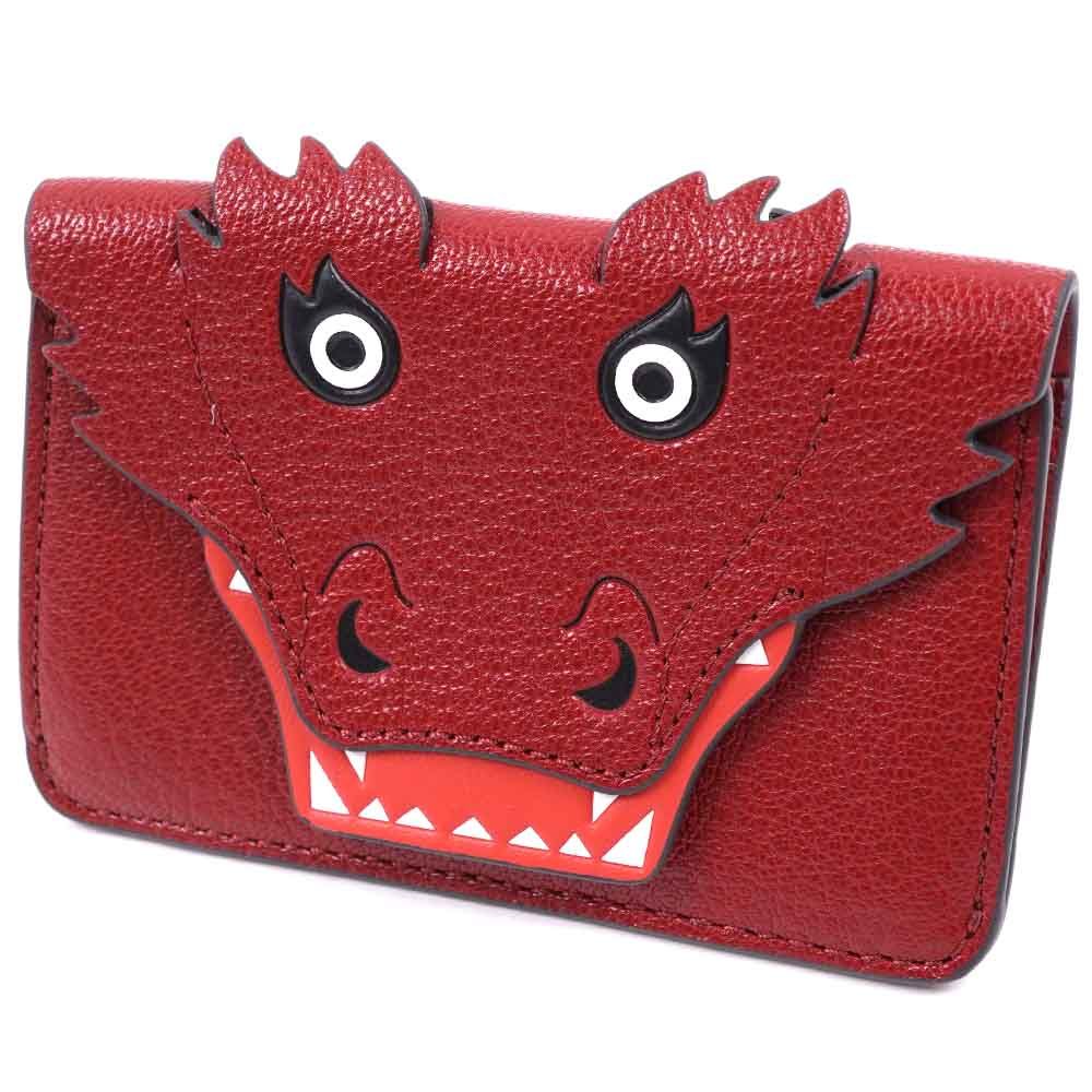 ANYA HINDMARCH カードケース まぶし ブラック/レッド