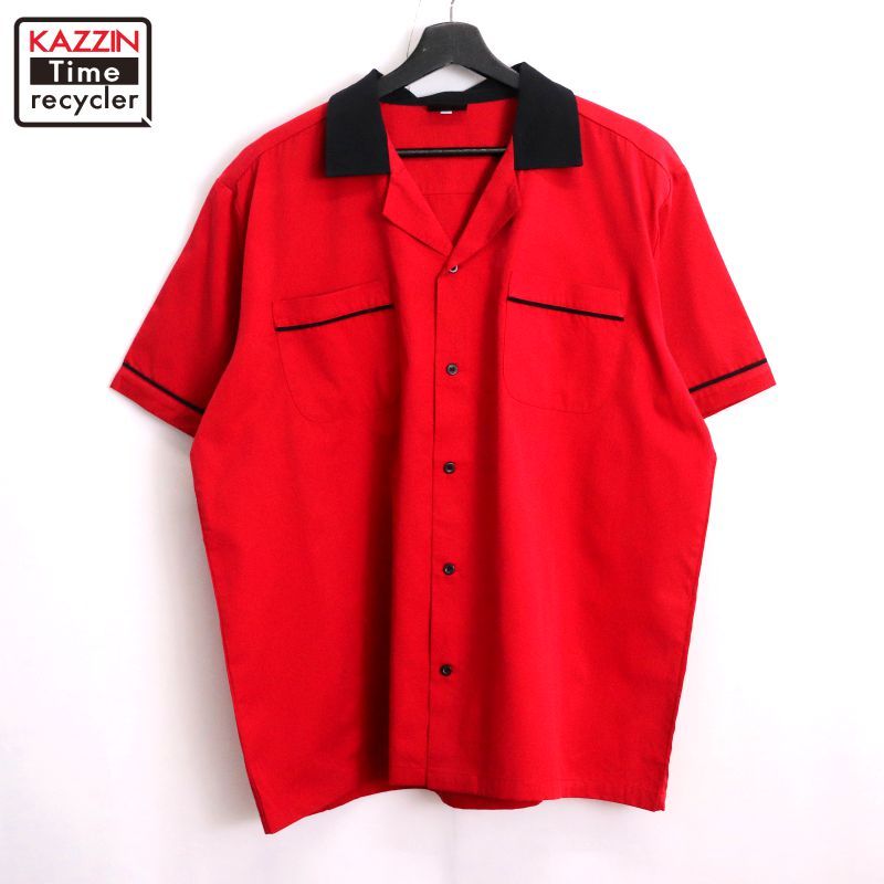 00s Hilton オープンカラー ボーリングシャツ メンズ 表記Lサイズ