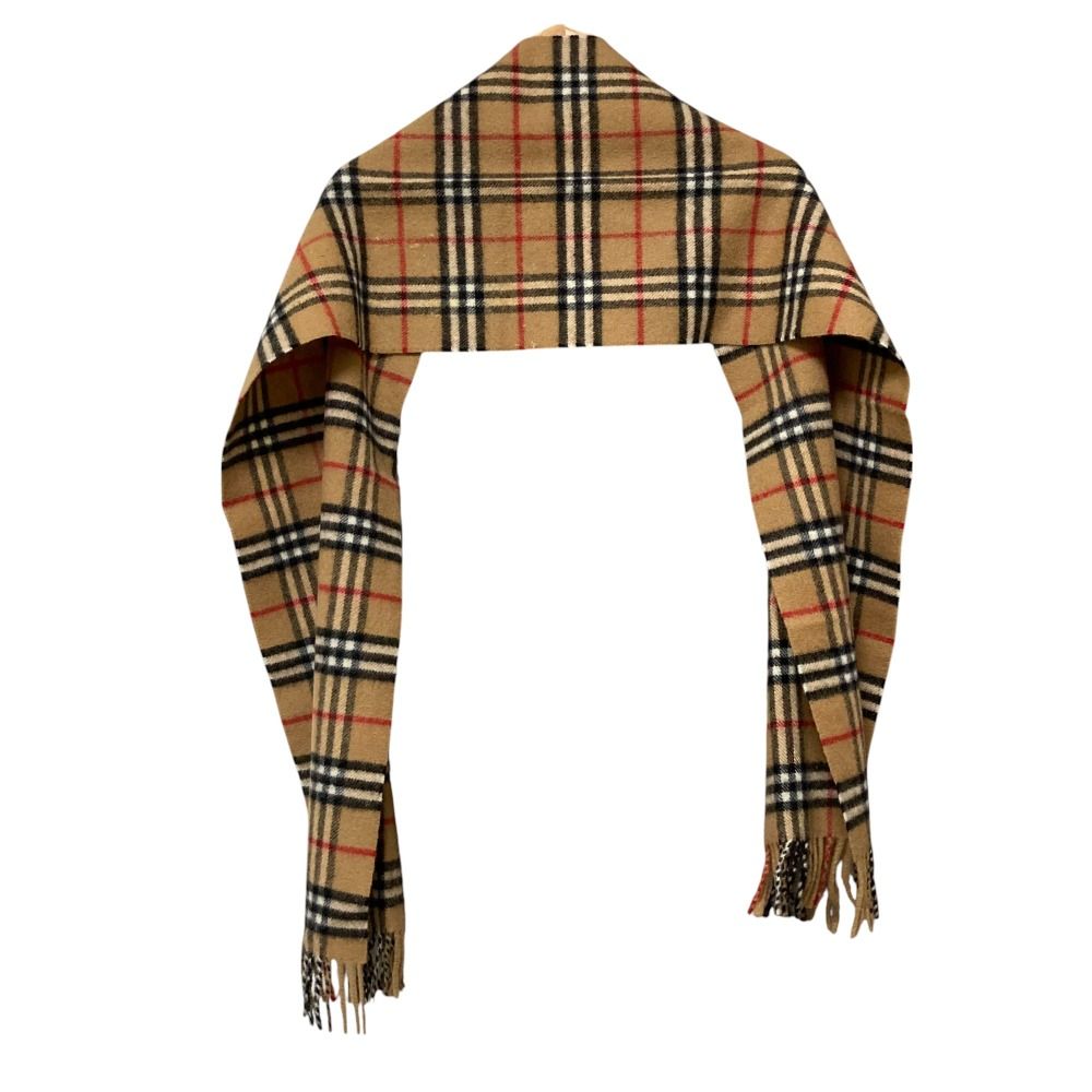 BURBERRY ベージュ フリンジ マフラー Burberry's(バーバリーズ) ノバチェックフリンジマフラー
