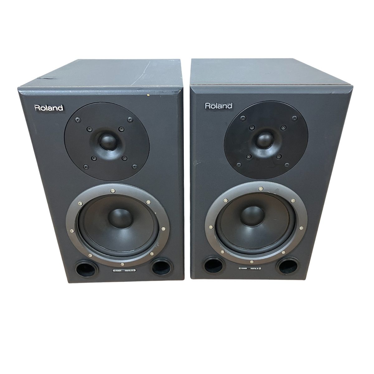 Roland DS-90 モニタースピーカー ペア 2ウェイ パワードスタジオモニター 音響機材 ジャンク S10548735
