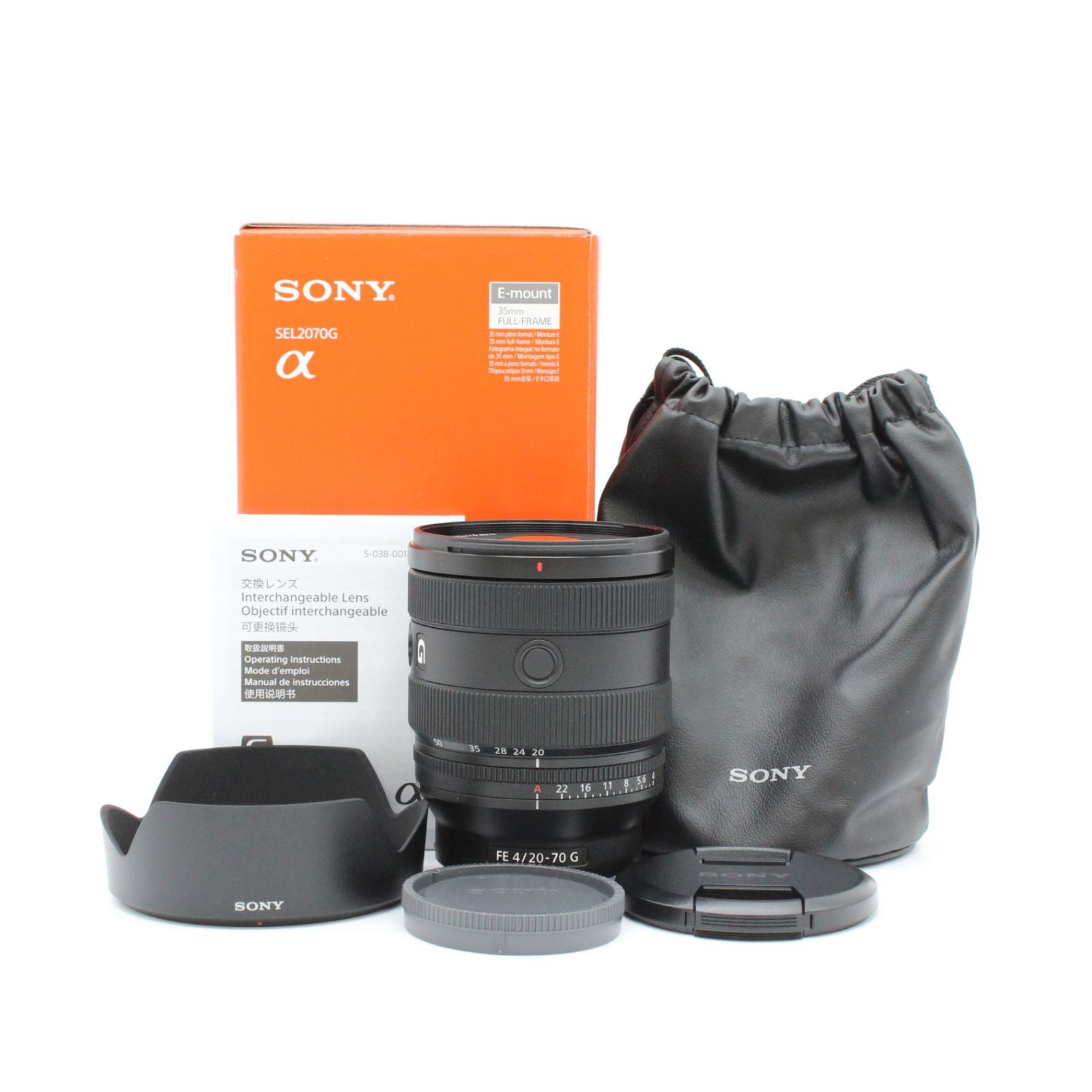 元箱 切り抜きあり ケース付き 級 SONY ソニー FE 20-70mm F4 G SEL2070G