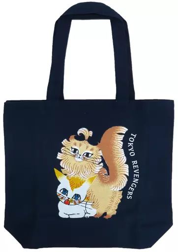 東京リベンジャーズ:黒ねこ意匠　九井/乾(ココイヌ)トートバック 東京リベンジャーズ:黒ねこ意匠 九井/乾(ココイヌ)トートバック RE