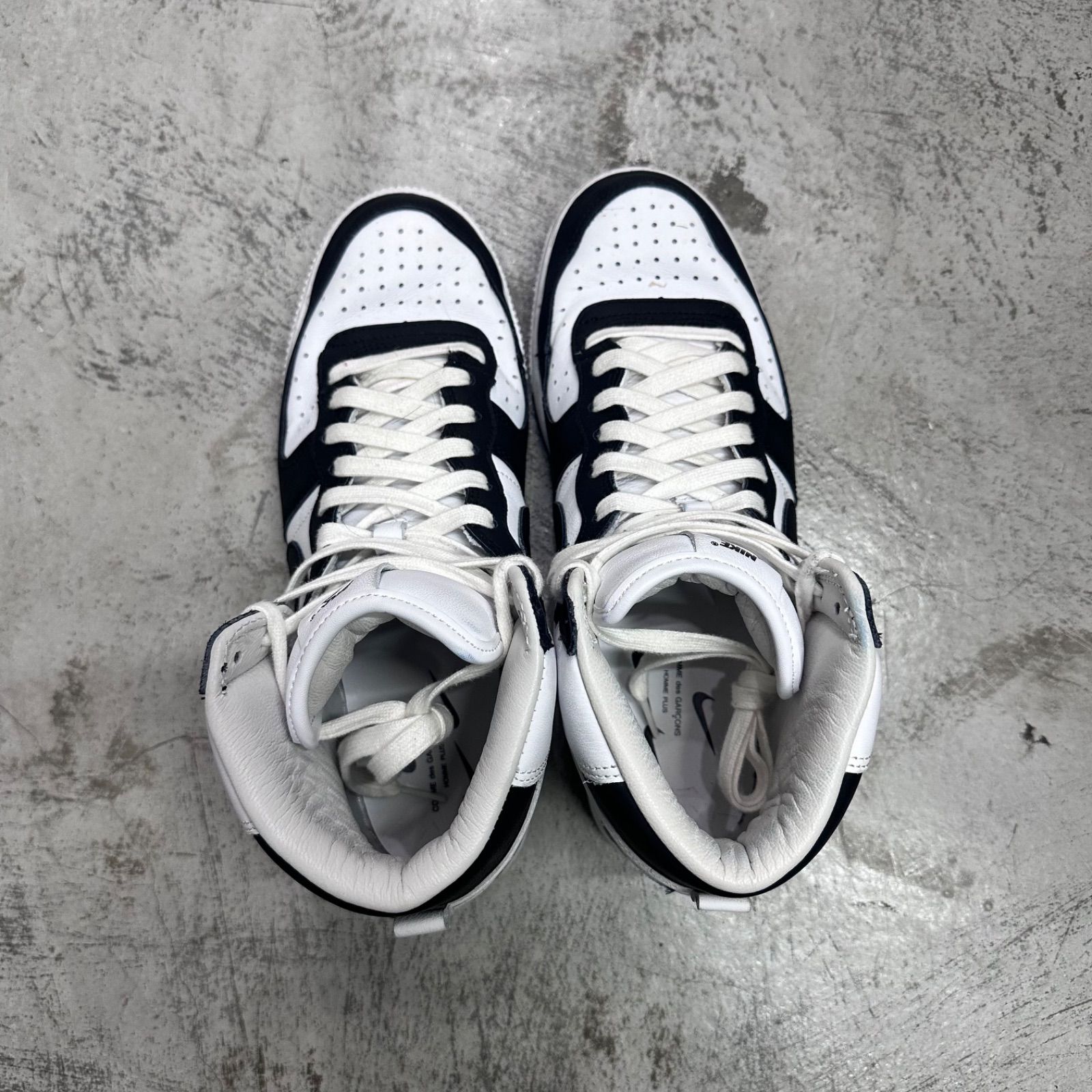 売切最終価格♂新品・コラボ・ハイカット【ギャルソンオムプリュス×NIKE】白×黒 新品】 COMME des GARCONS HOMME PLUS / コムデギャルソンオム