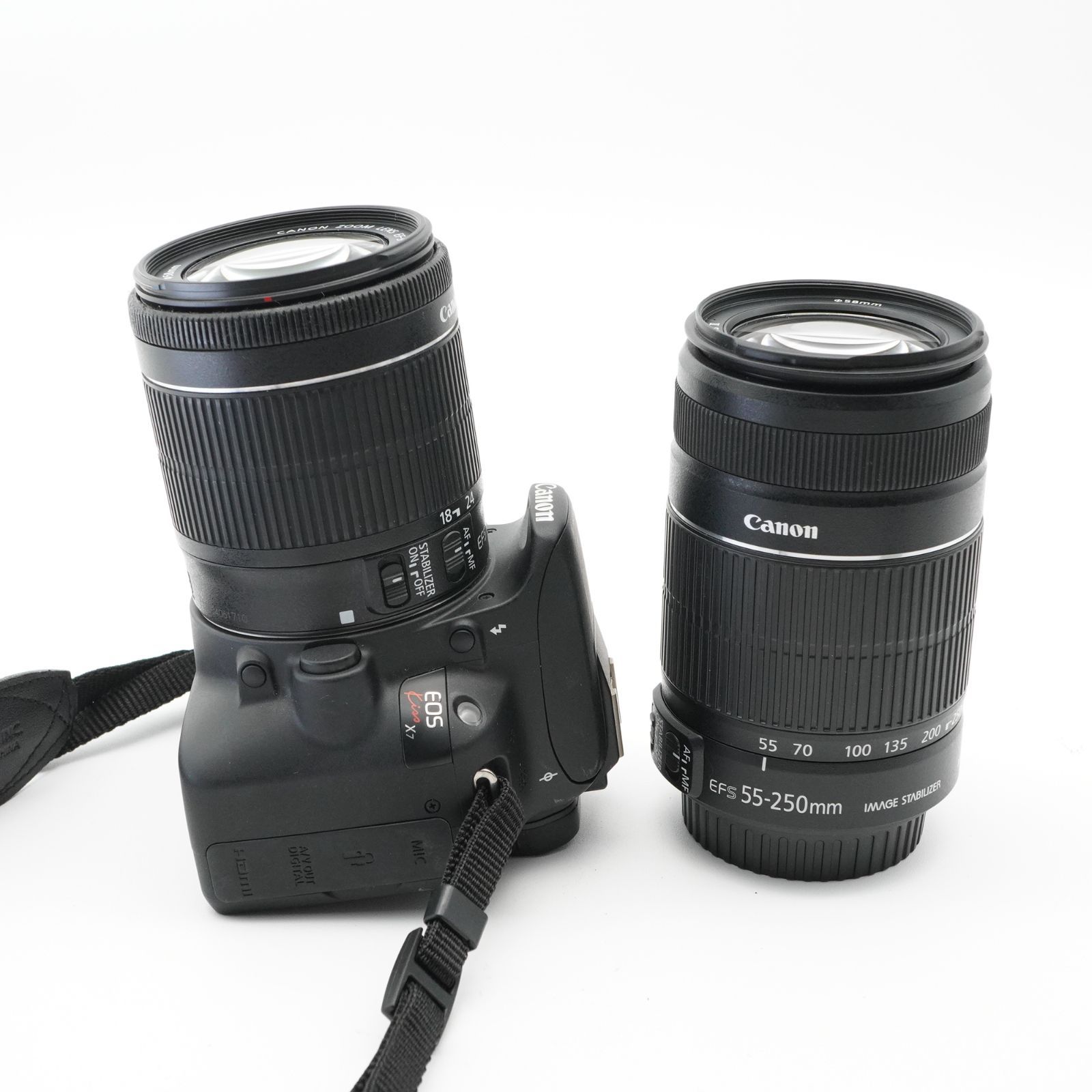 美品 送料無料 即購入OK Canon キヤノン EOS Kiss X7 ダブルズーム EF
