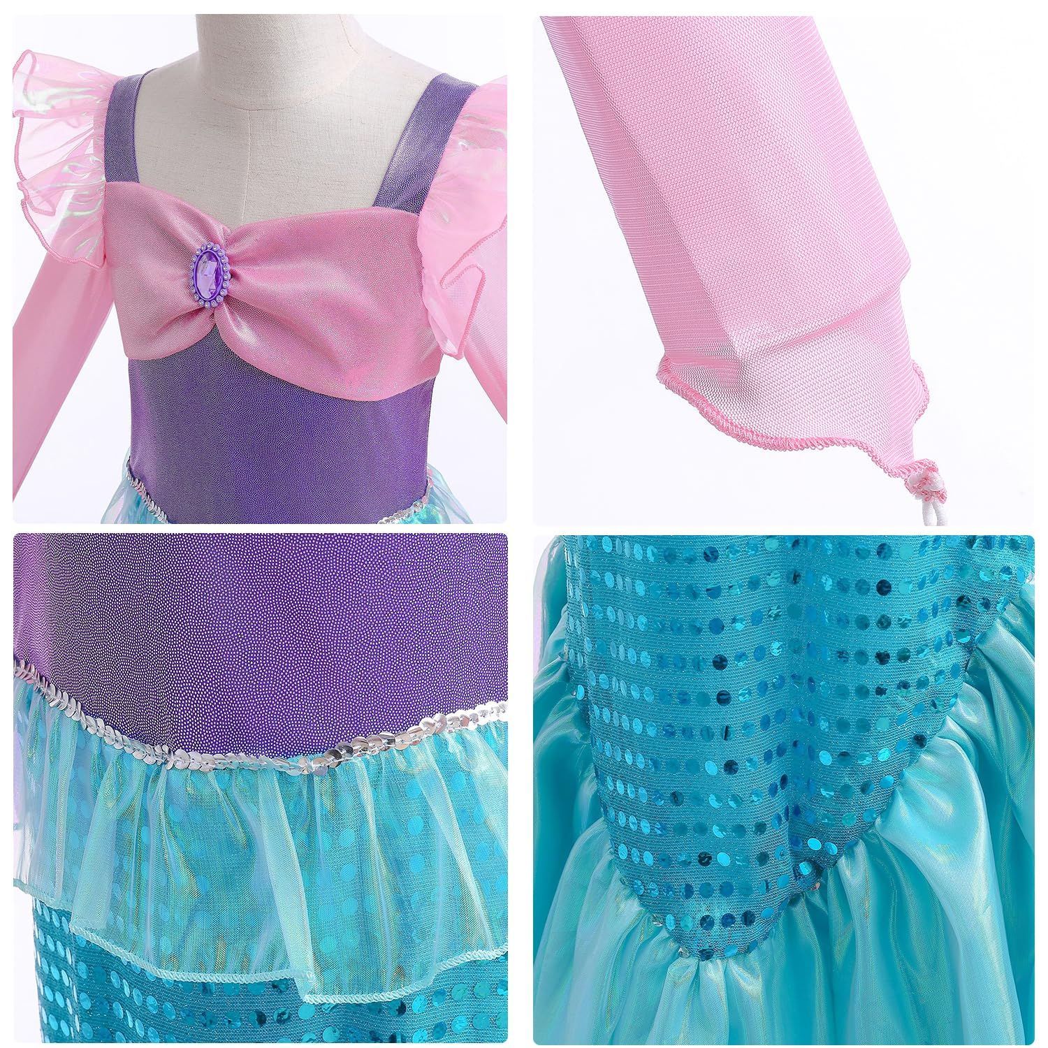 在庫セール】人魚姫風 ドレス ドレス アリエル風 コスプレ 子供 在庫セール】人魚姫風 ドレス ドレス アリエル風 コスプレ 子供