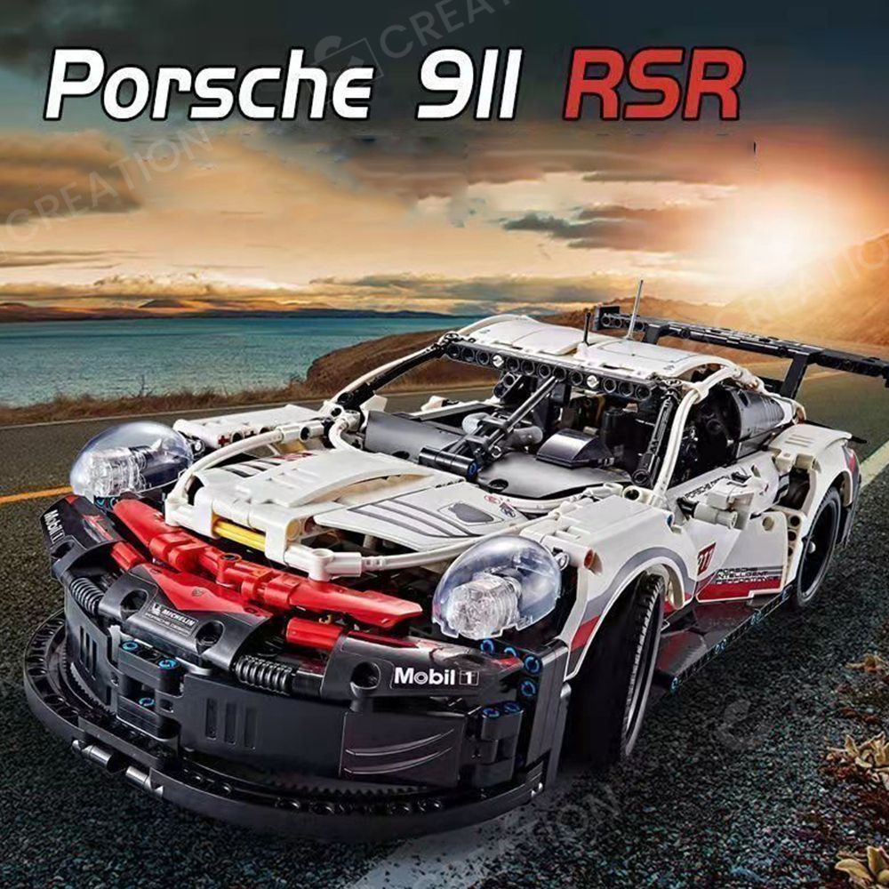 車模型 モデルブロック ハードルが高い レゴ共通 組み立て 911自動車 