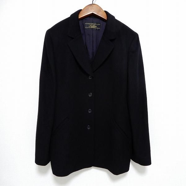 wnc レリアン Leilian ジャケット 11 黒 カシミヤ ステッチ フランス製