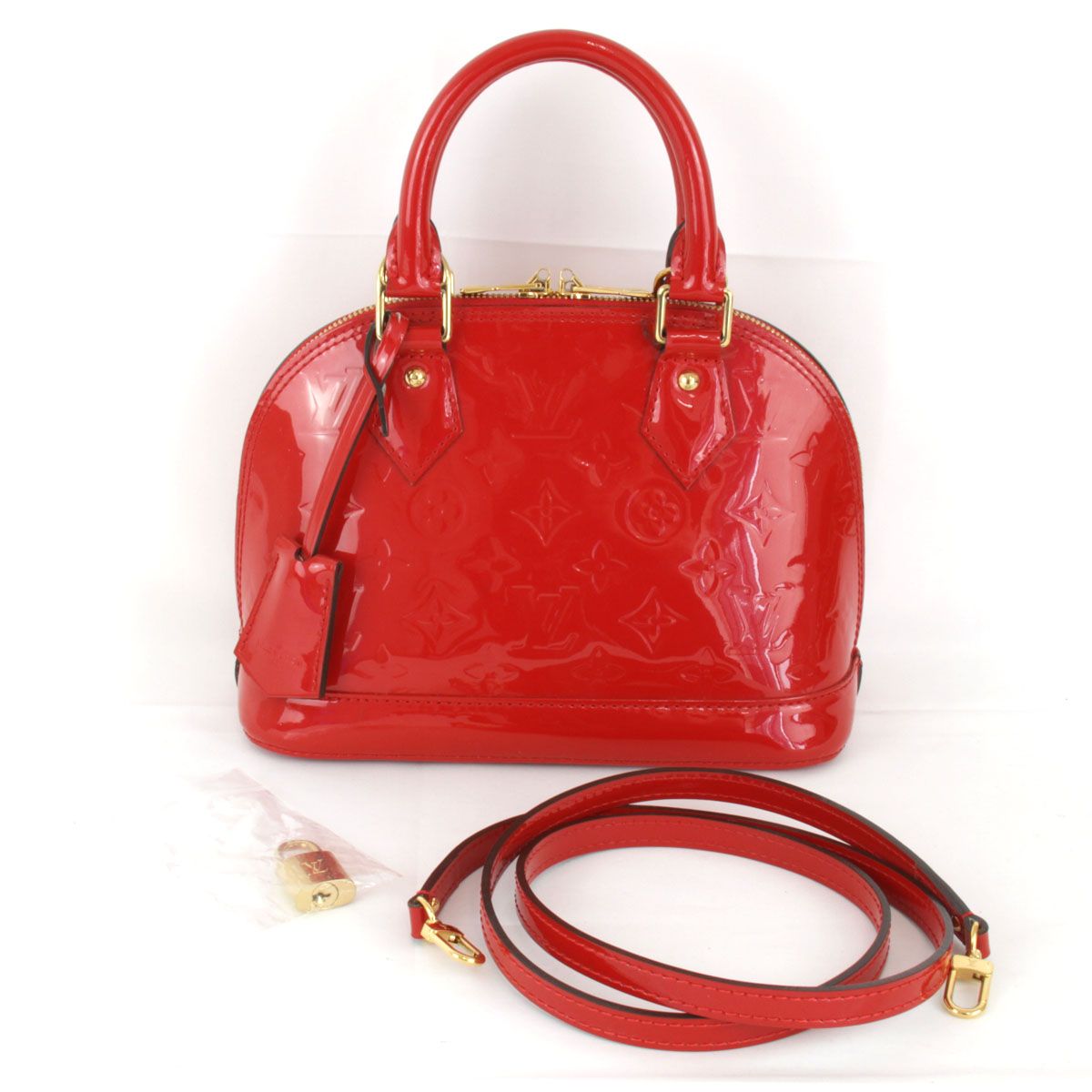 ルイヴィトン ヴェルニ モノグラム ハンドバッグ 良品 Louis Vuitton 
