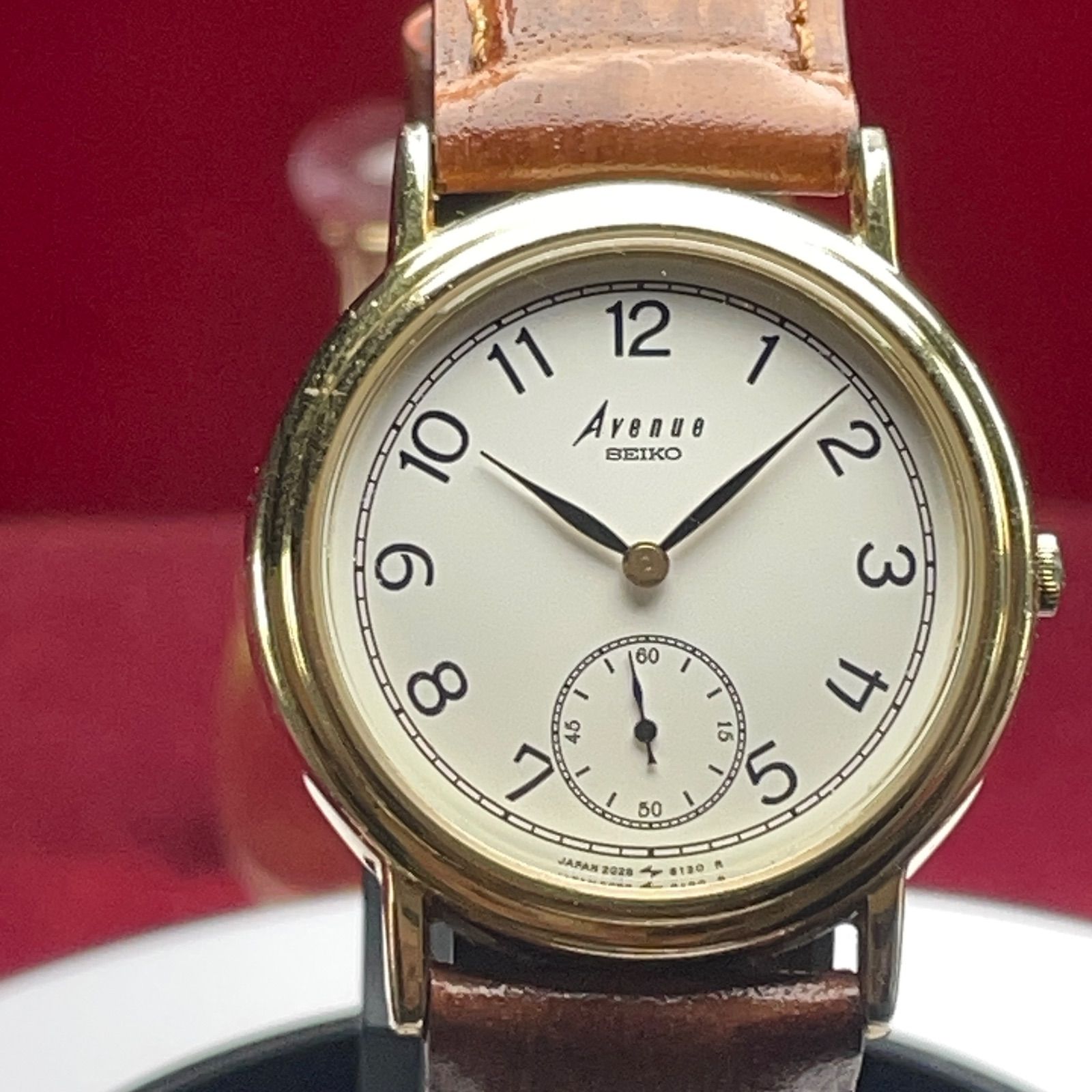 1996年製 SEIKO AVENUE スモールセコンド QZ 電池換済 日本製 ヴィンテージ アンティーク 稼働 クオーツ セイコー アベニュー 腕時計