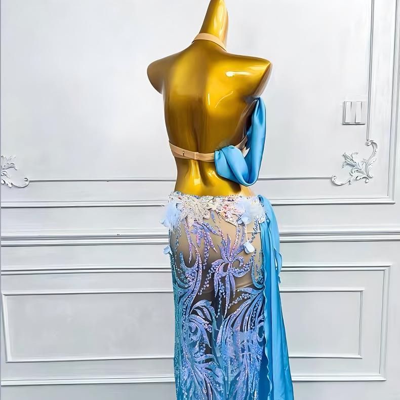 ベリーダンス オリエンタル衣装 インナー付 ゴールド オーダーメイド