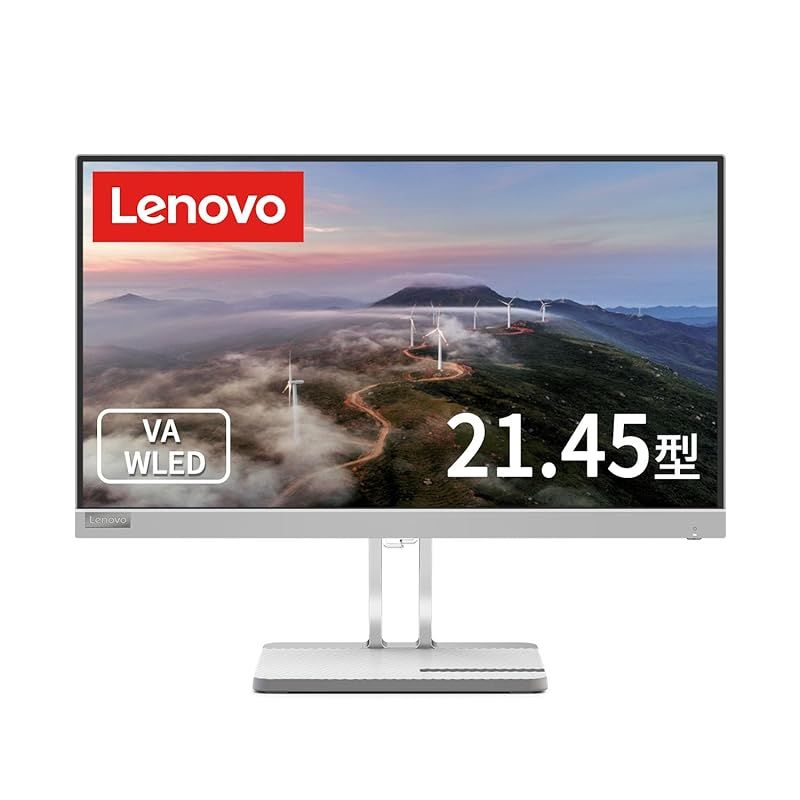 Lenovo L 22 e 40 モニター 21 45インチ VA WLED液晶 FHD 75 Hz 4 ms 非光沢 チルト対応 VESA HDMI ケーブル付 グレー 1