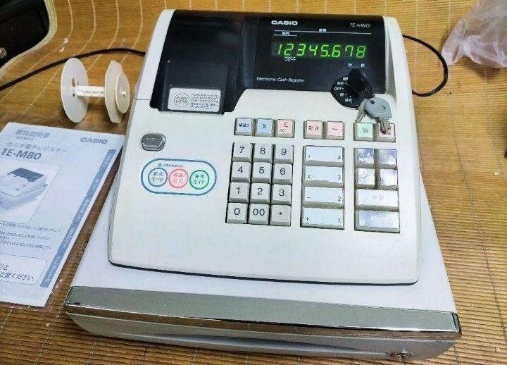 カシオレジスター　TE-M80　中古品　人気機種感熱紙　送料無料　653811 カシオレジスター TE-M80 中古品 人気機種感熱紙 送料無料