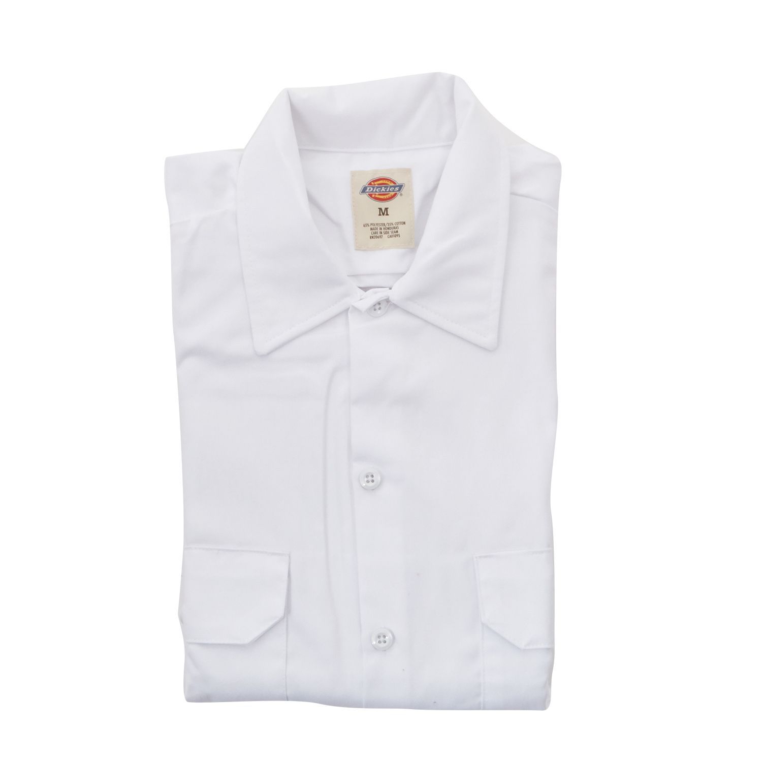 WH.ホワイト  M  ディッキーズ dickies 長袖ワークシャツ ワークシャツ メンズ 作業着 作業服 長袖 オープンシャツ ロングスリーブ 無地 シンプル 仕事 メンズシャツ 普段着 おしゃれ ボタン ワ