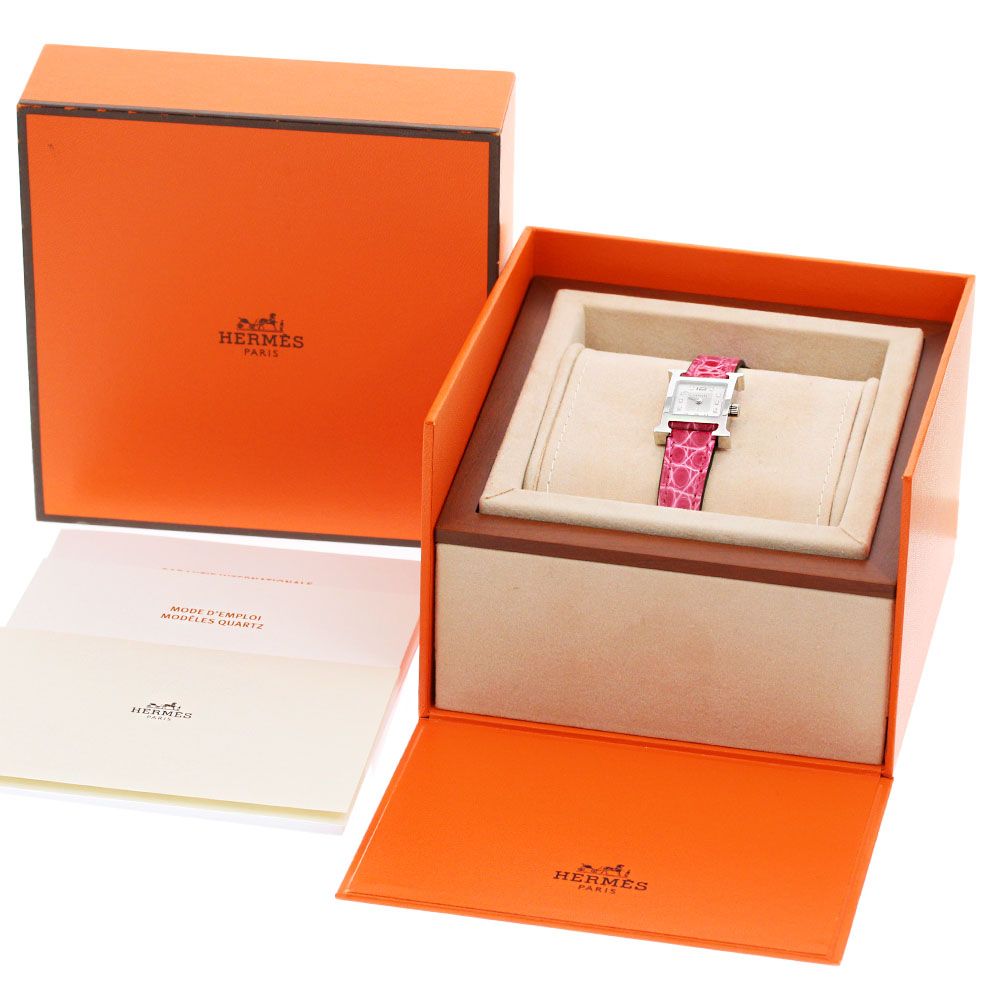 エルメス HERMES HH1.110 Hウォッチ ミニ 11Pダイヤ クォーツ