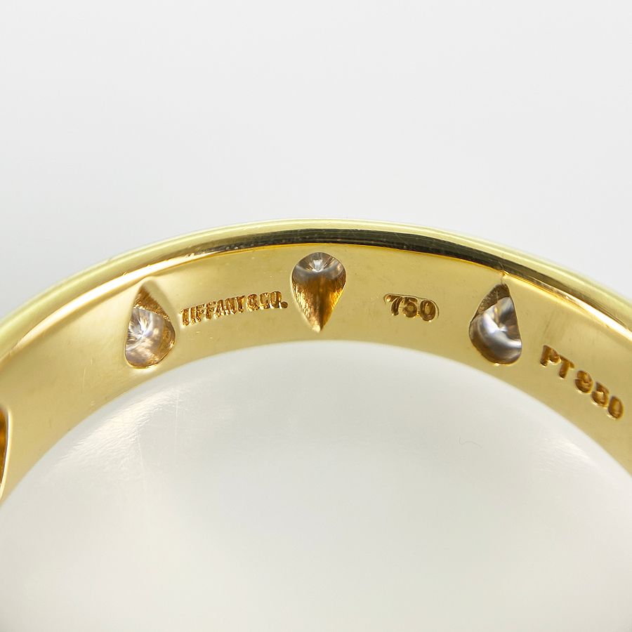 ティファニー TIFFANY&Co. ドッツ K18YG ダイヤモンド 10号(50) リング  