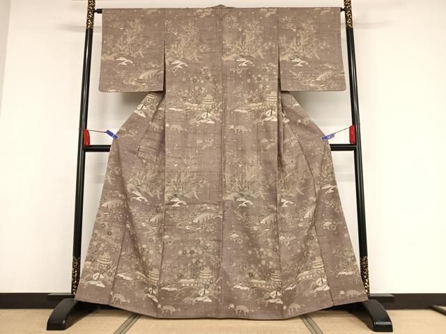K0519 美品 逸品 お洒落 しょうざん 生紬 正絹 附下 楽天市場】しょうざん 訪問着（種類（着物）訪問着）の通販