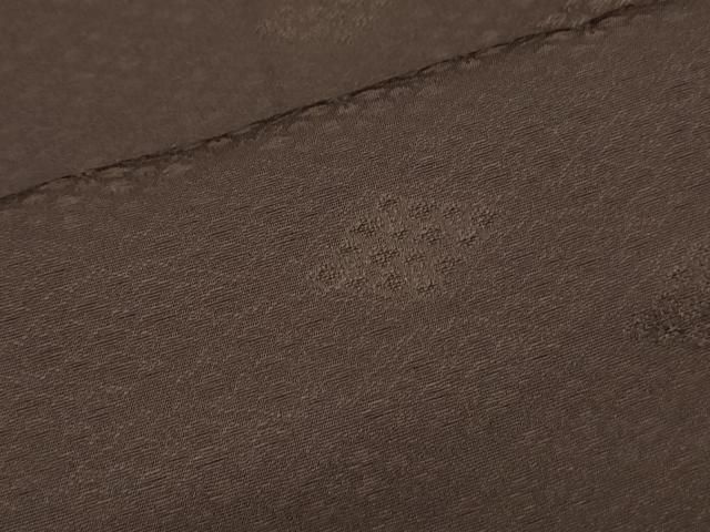 平和屋着物○上質な色無地 菱地紋 黒鳶色 正絹 逸品 未使用 CAAX3111th