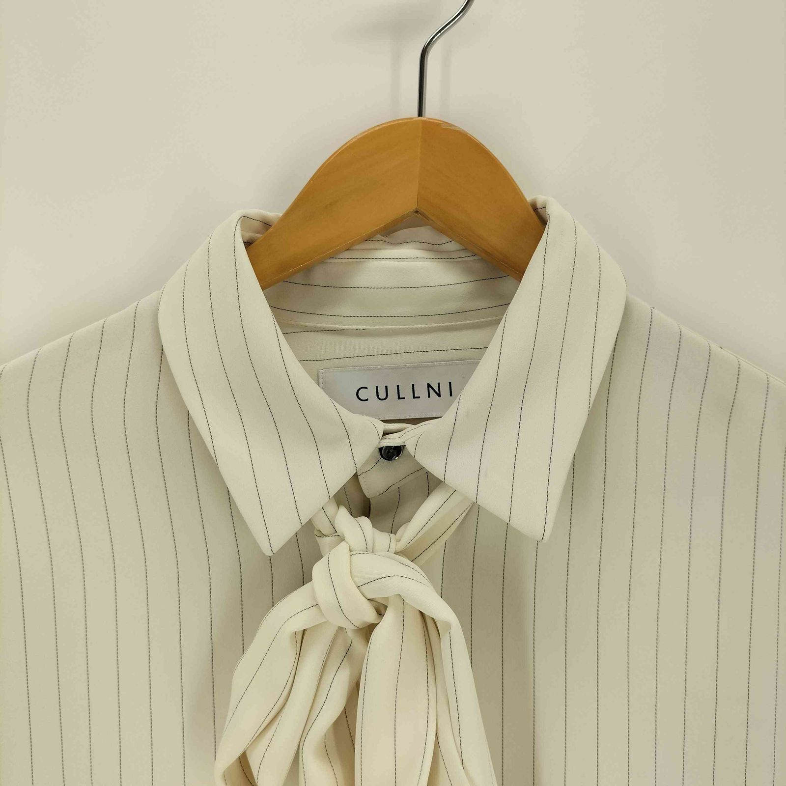 クルニ CULLNI Double Satin Stripe Bow Tie Shirt メンズ 表記