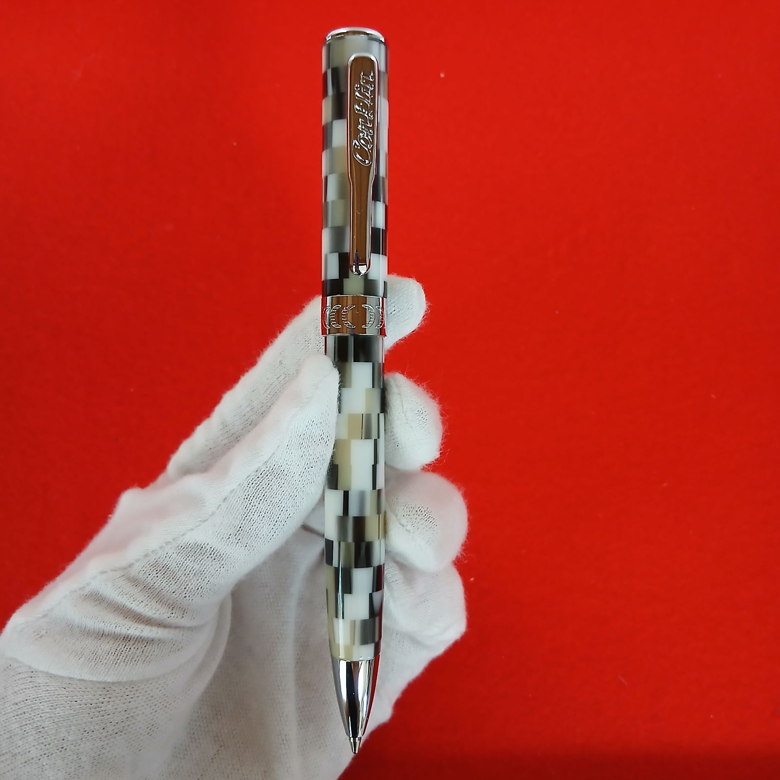 コンクリン ボールペン Conklin モザイク レジン樹脂 ブラウン