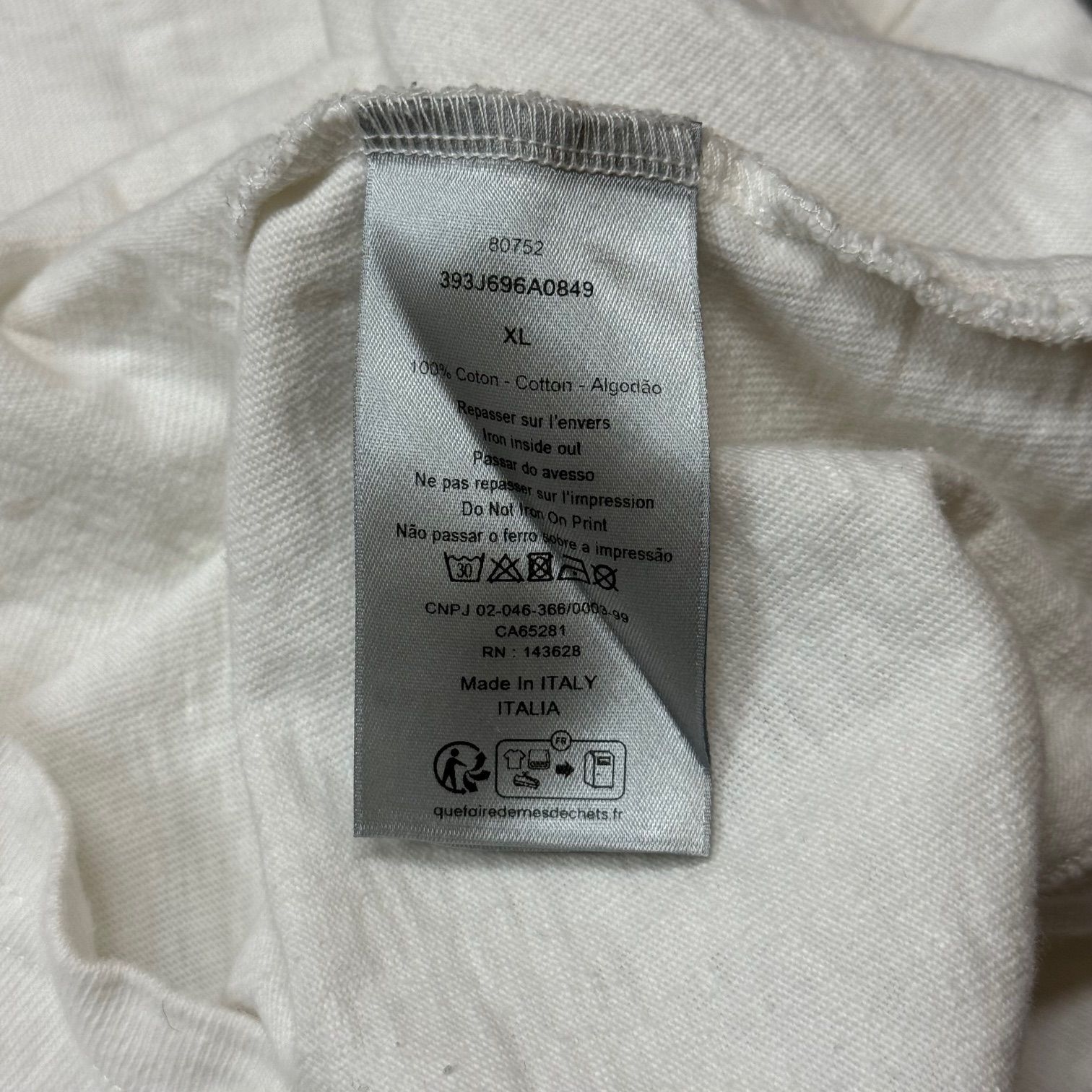 国内正規 DIOR 23AW スラブコットンTシャツ 半袖カットソー ディオール