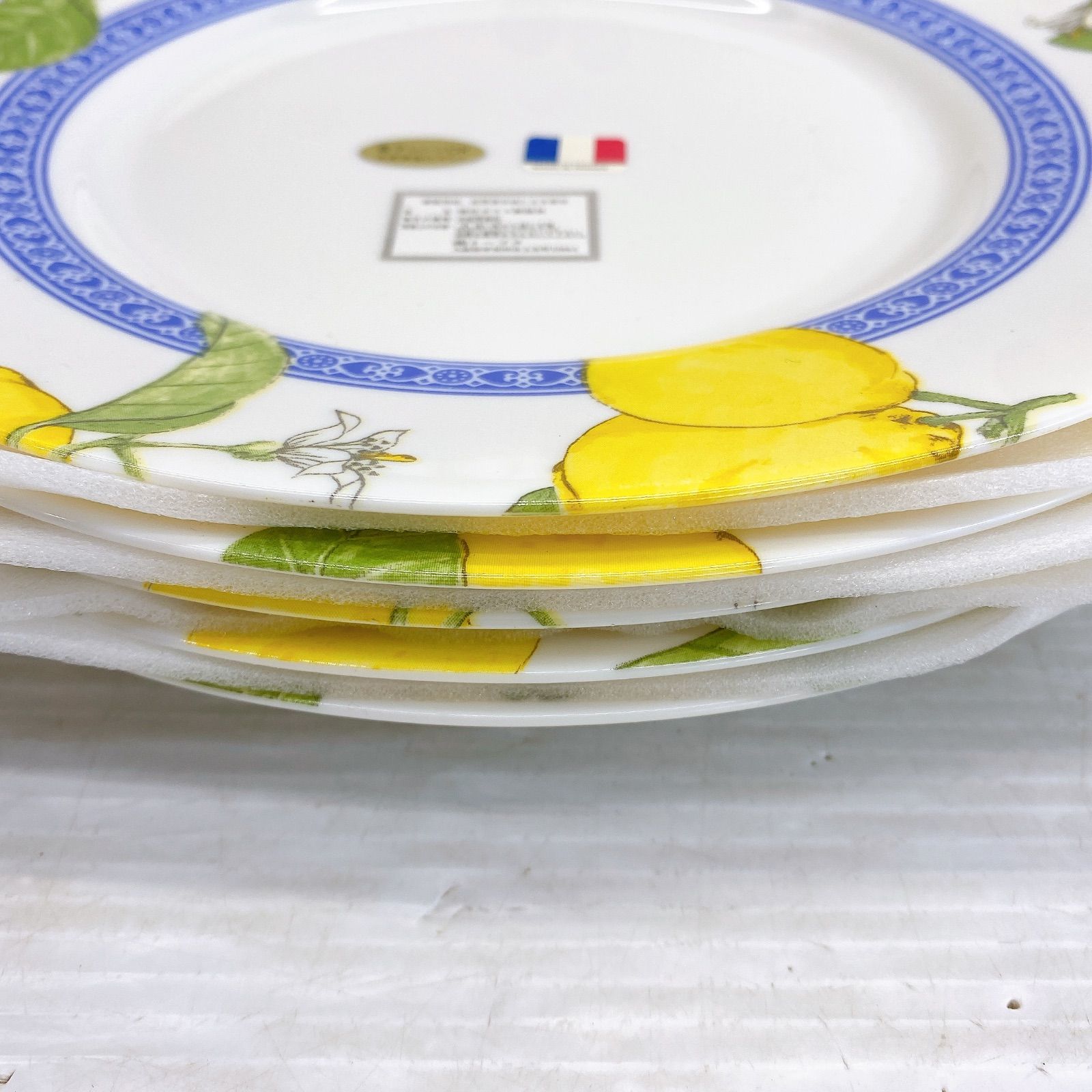 ☆フランス レトロ食器 arcopal アルコパル レモン パスタ皿