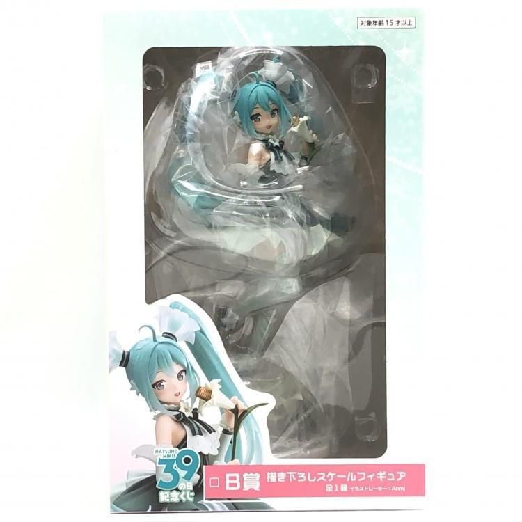 【中古】未開封)B賞 初音ミク 描き下ろしスケールフィギュア ｢タイトーくじ 初音ミク 39(ミク)の日 記念くじ｣[69]