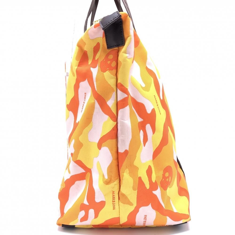 新品未使用　MARK & LONA ロッカーバッグ スカル カモフラ柄 ☆特価☆マークアンドロナ ロッカーバッグ オレンジ×イエロー