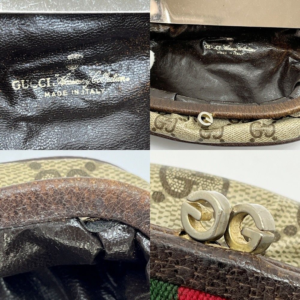 ◇◇GUCCI グッチ OLD GUCCI コスメポーチ 中ミラー 256998 ブラウン 