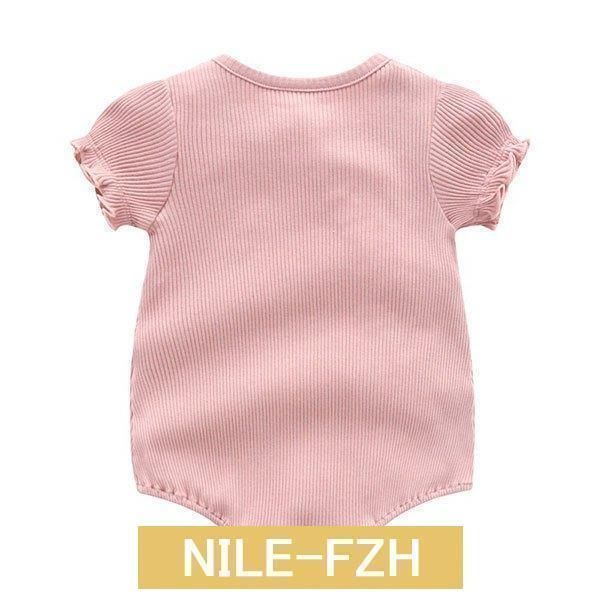 ベビー ロンパース 女の子 赤ちゃん 服 前開き リブ ベビー服 双子 フリル 赤ちゃん服 綿 コットン ベビーロンパース 長袖ロンパース 前開LMQ 263 秘密