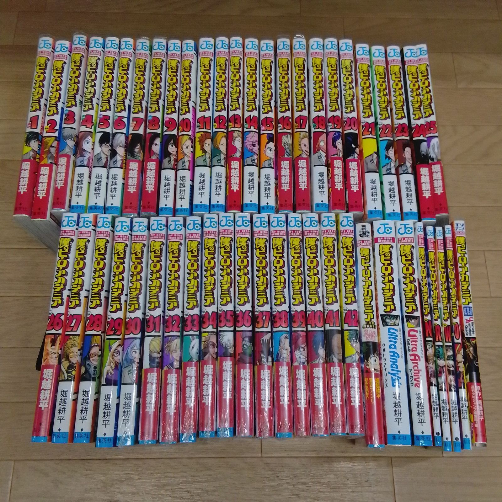 未開封13冊 僕のヒーローアカデミア 1～42巻 全巻|O巻 W巻 N巻 R巻|公式キャラクターブックなど 関連本 計50冊セット HQ23G