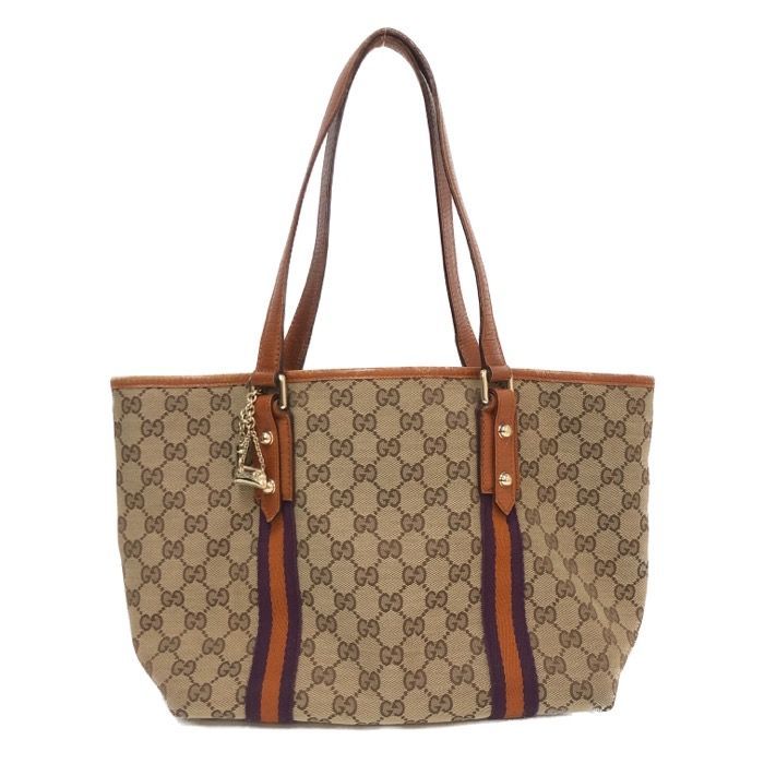 グッチ GUCCI シェリーライン チャーム付き トートバッグ 137396