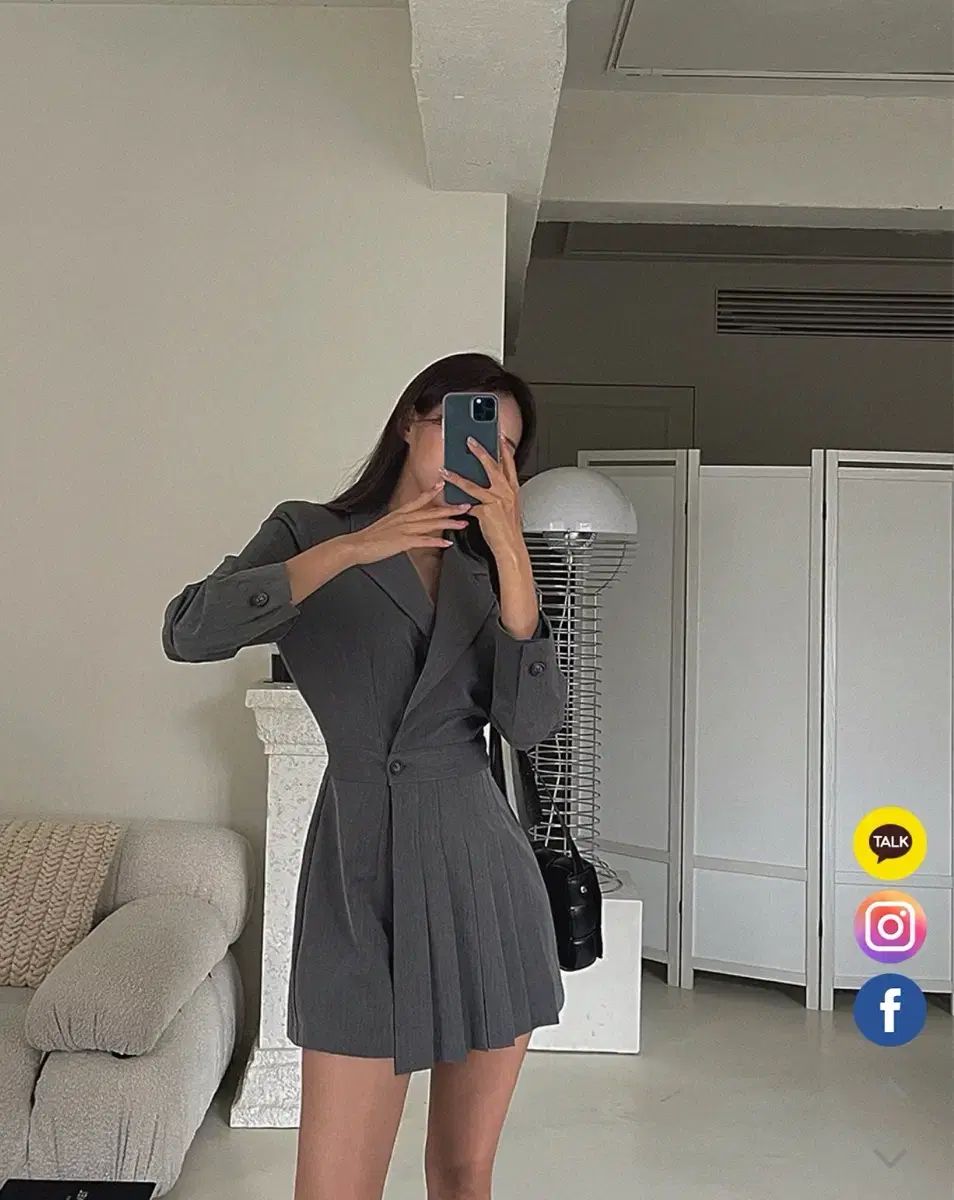 プリーツ ジャケット オールインワン