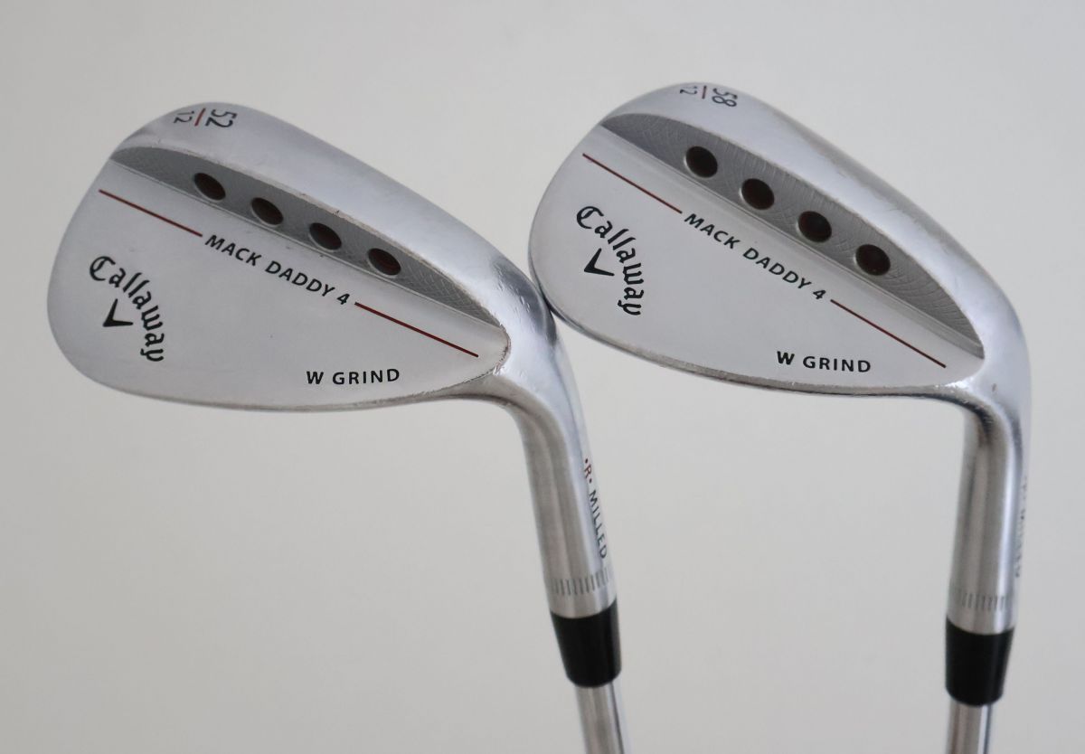 訳有！【52＆58　2本セット】キャロウェイMACK DADDY4　マックダディ4ウェッジ　クロムメッキ　W GRIND　N.S.PRO950GH　S（69957