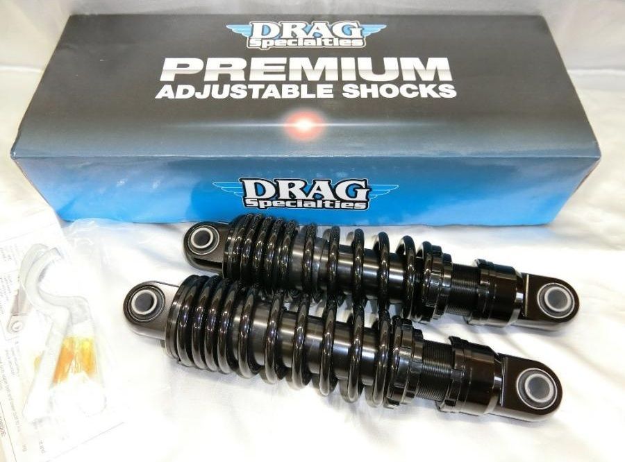DRAG SPECIALTIES・10.5インチ PREMIUM リアサス DRAG SPECIALTIES リアサスペンション・ブラック PREMIUM 10.5