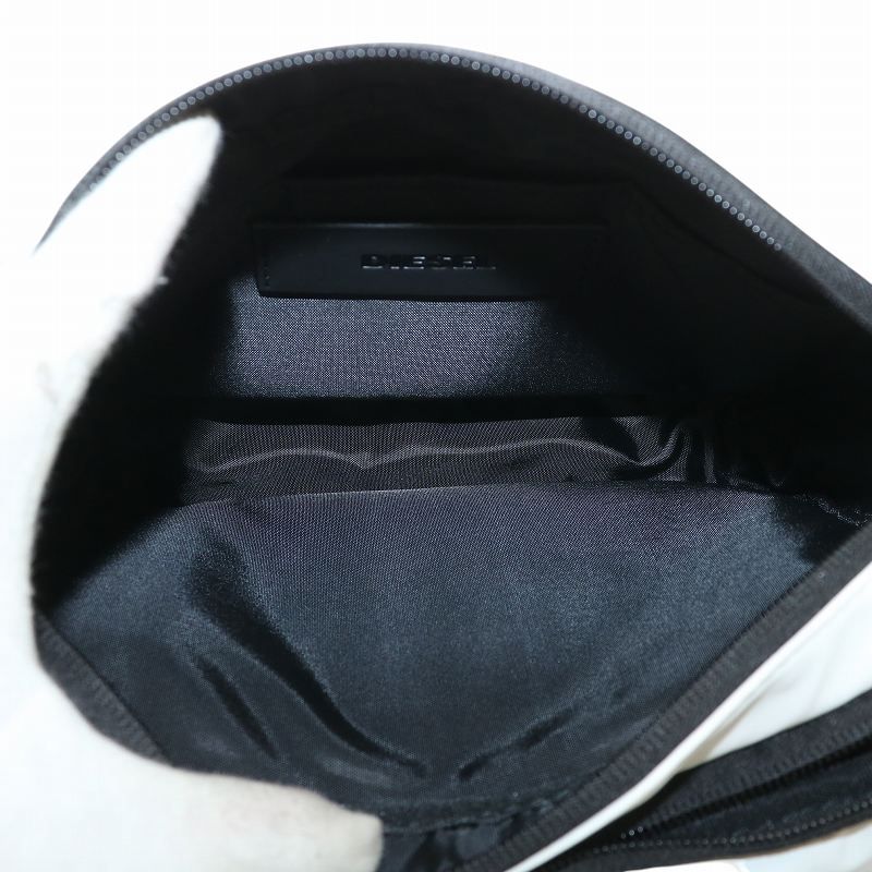 ディーゼル　ショルダーバッグ ディーゼル DIESEL ショルダーバッグ PVC Wファスナー ロゴ 白