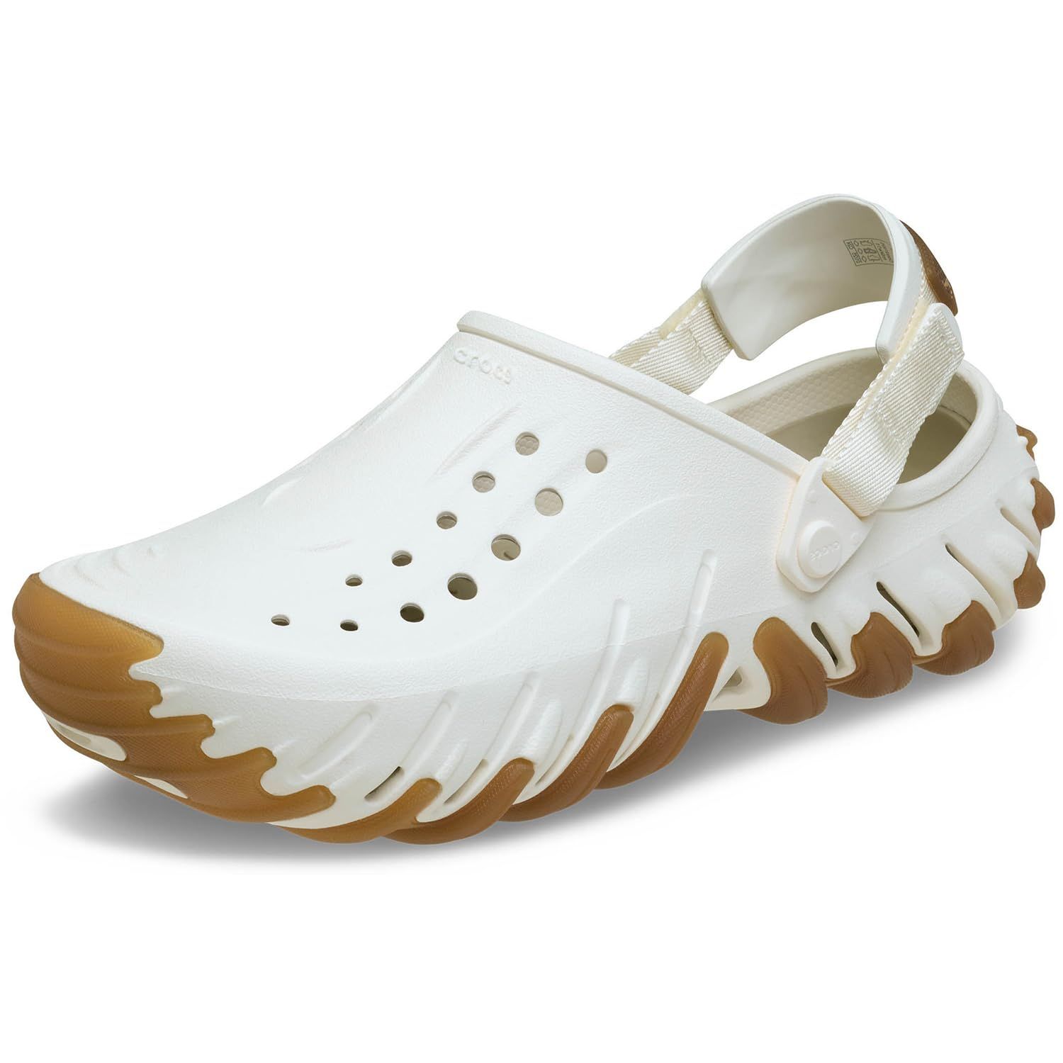 Crocs クロックス 男女兼用 大人用 Echo RO クロッグ 調節 なクロッグ ゴム製アウトソール ライトライドフットベッド チョーク 11 Women|9 Men チョーク 27.0 cm
